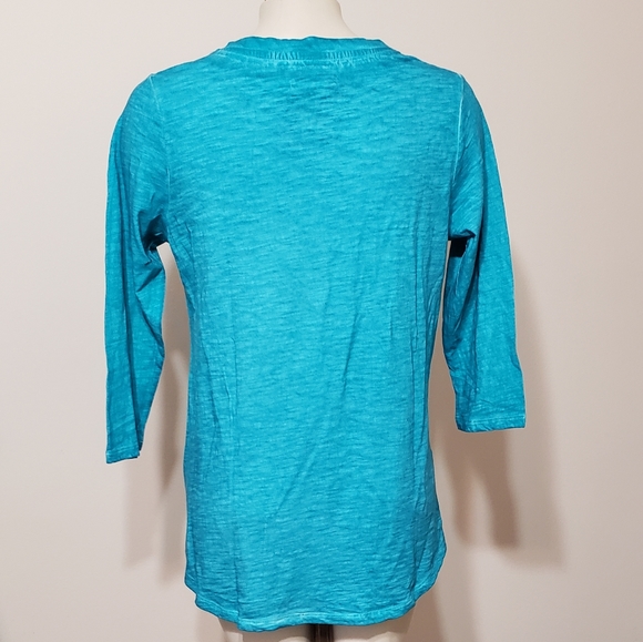 Turquoise flamingo top 3/4 sleeves S NWT - Picture 3 of 4
